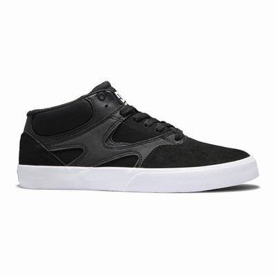 DC Kalis Vulc Mid Cut Férfi Deszkás Cipő Fekete/Fehér (PZYX85246)